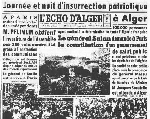13 mai 1958 à Alger